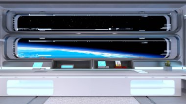 Kontrol odasının 3d cg render