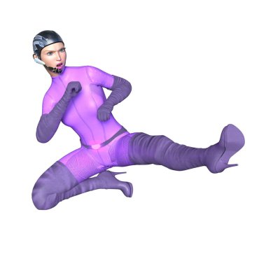 3d cg işleme süper bir kadın