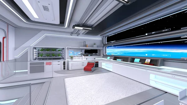 Kontrol odasının 3d cg render