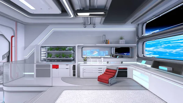 Kontrol odasının 3d cg render