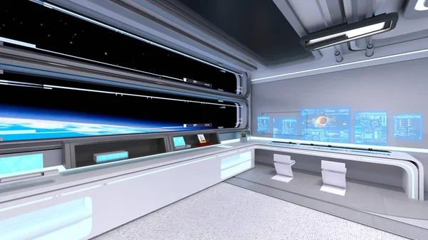 Kontrol odasının 3d cg render