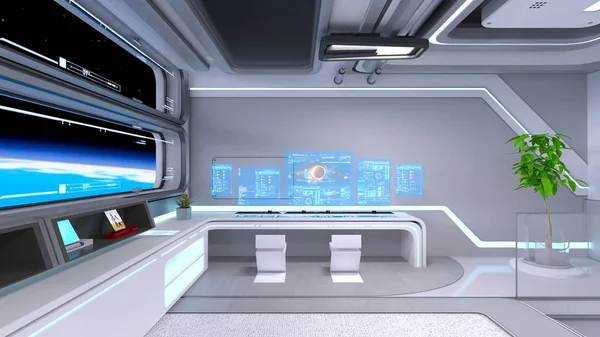 Kontrol odasının 3d cg render