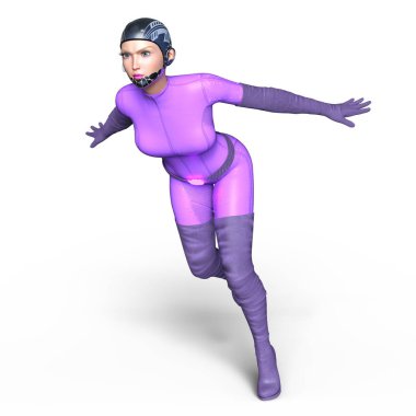 3d cg işleme süper bir kadın