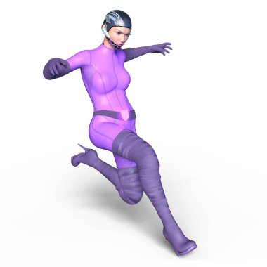 3d cg işleme süper bir kadın