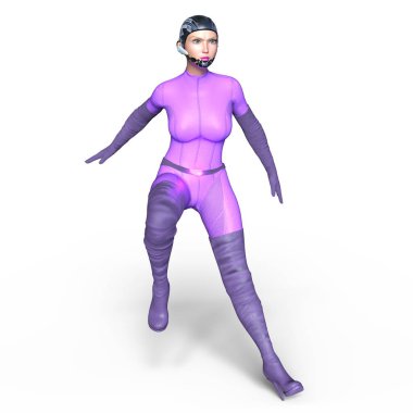 3d cg işleme süper bir kadın