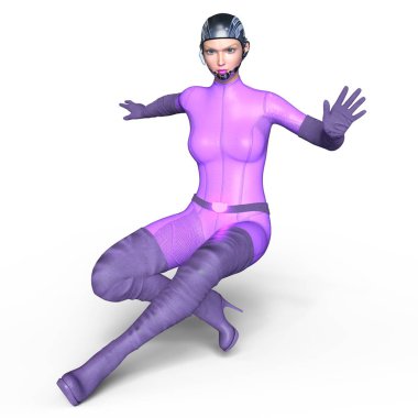 3d cg işleme süper bir kadın