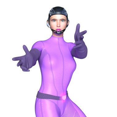 3d cg işleme süper bir kadın