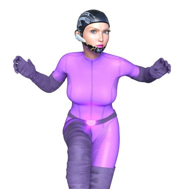 3d cg işleme süper bir kadın