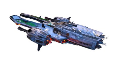 bir uzay gemisi 3d cg render