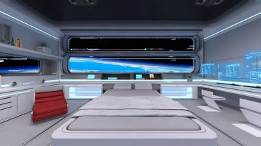 Kontrol odasının 3d cg render