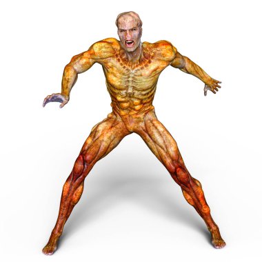 bir canavar 3d cg işleme