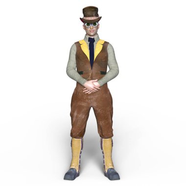 Genç bir adamın 3 boyutlu görüntüsü.