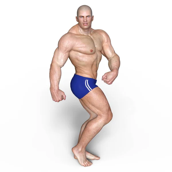 3D-cg-Darstellung eines Bodybuilders — Stockfoto