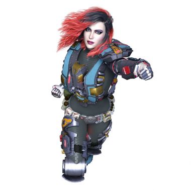 3d cg işleme süper bir kadın