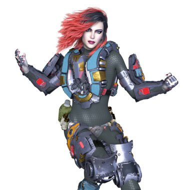 3d cg işleme süper bir kadın