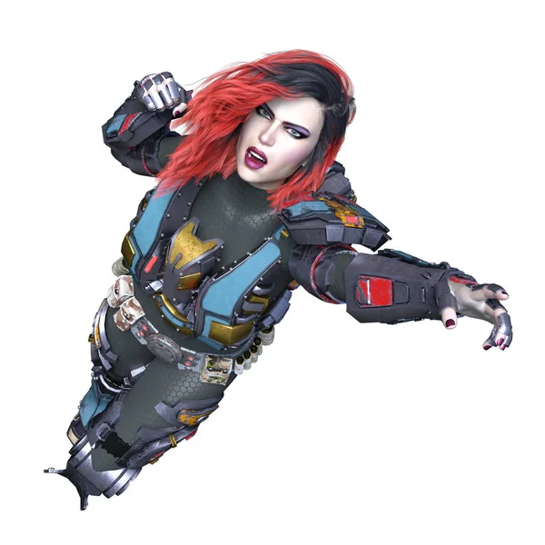 3d cg işleme süper bir kadın