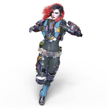 3d cg işleme süper bir kadın