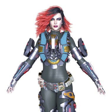 3d cg işleme süper bir kadın