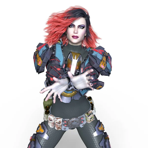 3d cg işleme süper bir kadın