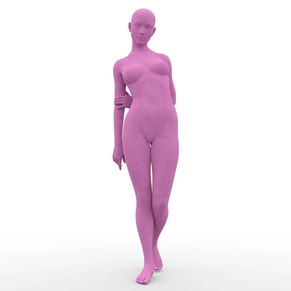 女性的身体的 3d cg 渲染。 — 图库照片