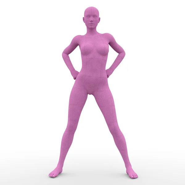 3D CG renderização de um corpo feminino — Fotografia de Stock