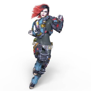 3d cg işleme süper bir kadın