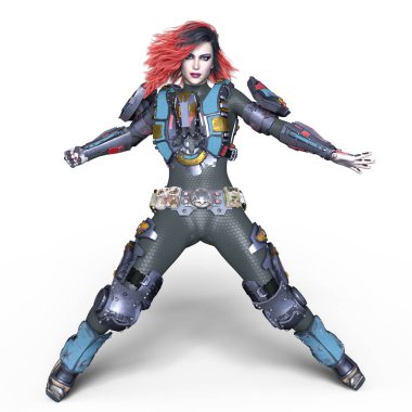 3d cg işleme süper bir kadın