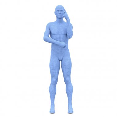 bir erkek vücudunun 3d cg işleme