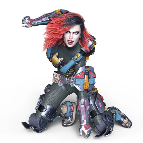 3d cg işleme süper bir kadın