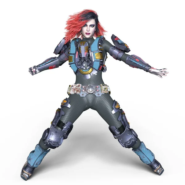 3d cg işleme süper bir kadın