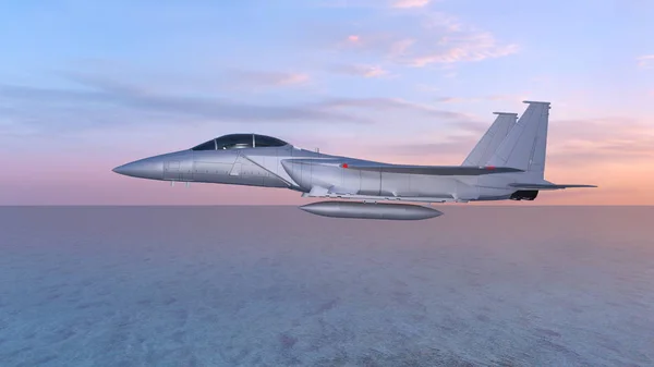 3D cg-rendering av en fighter — Stockfoto