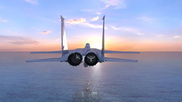 3D cg-rendering av en fighter — Stockfoto