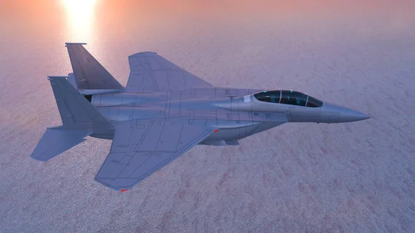 3D cg Darstellung eines Kampfflugzeugs — Stockfoto