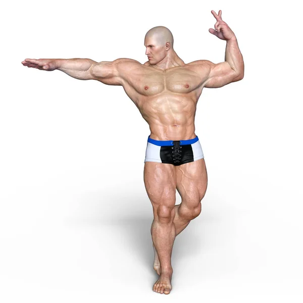 3D CG rendering of a body builder — Stock Photo, Image