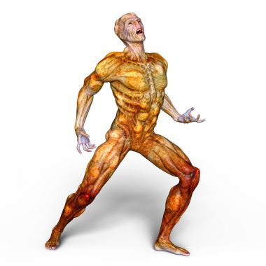 bir canavar 3d cg işleme