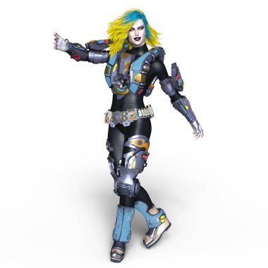 3d cg işleme süper bir kadın