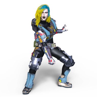 3d cg işleme süper bir kadın