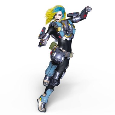 3d cg işleme süper bir kadın