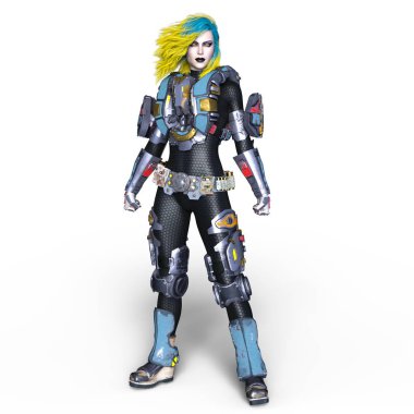 3d cg işleme süper bir kadın