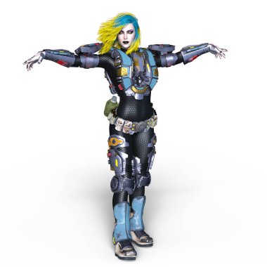 3d cg işleme süper bir kadın