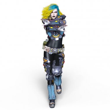 3d cg işleme süper bir kadın