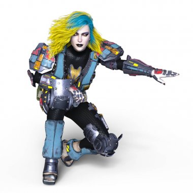 3d cg işleme süper bir kadın