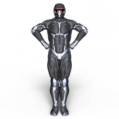 bir süper kahraman 3d cg render