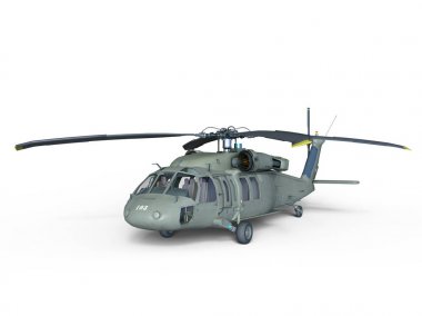 bir helikopter 3d cg render