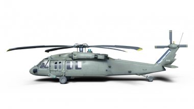 bir helikopter 3d cg render