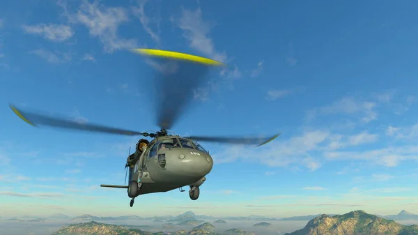 3D CG representación de un helicóptero — Foto de Stock