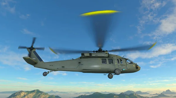 3D CG representación de un helicóptero — Foto de Stock