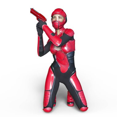 3d cg işleme süper bir kadın