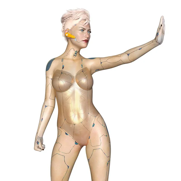 3D CG rendering of a female robot — Stock Photo, Image