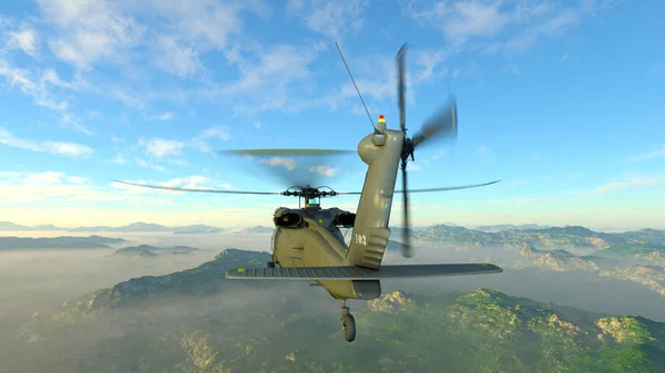 3D CG rendering of a helicopter — Stock Photo, Image